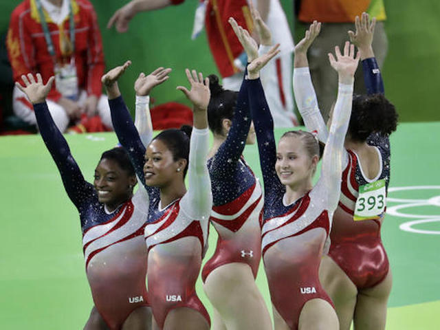 US women win second straight gold in all-around gymnastics