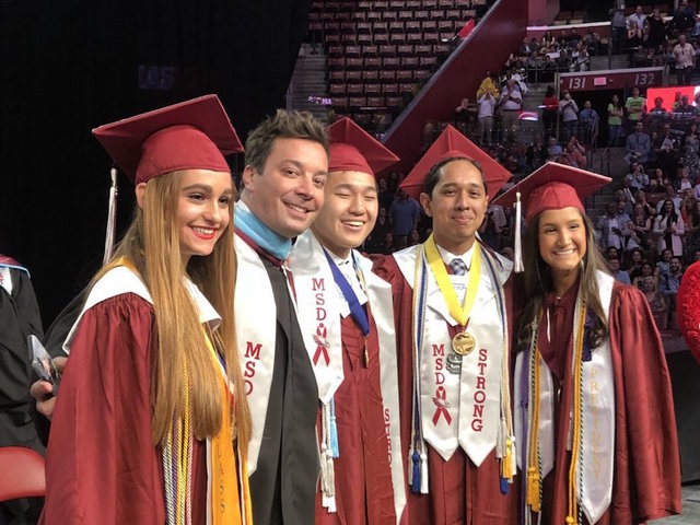 Jimmy Fallon crashes Marjory Stoneman Douglas High School graduation